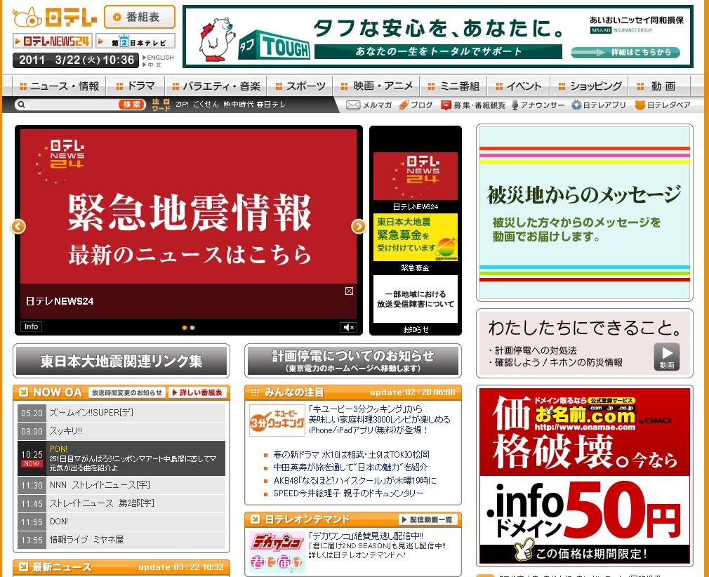 テレビ局のインターネット広告メモ