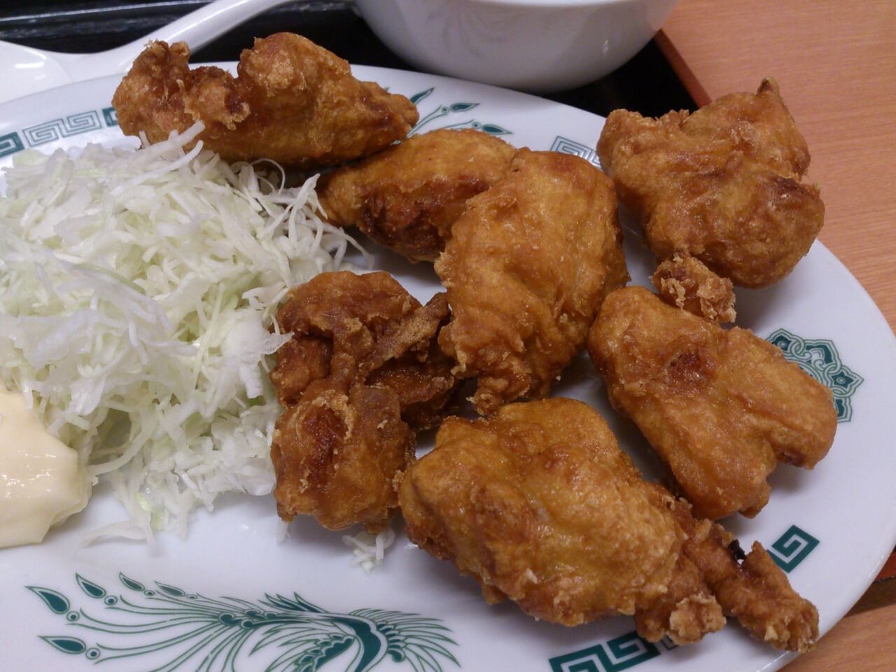 日高屋 唐揚げ定食 東山水上行