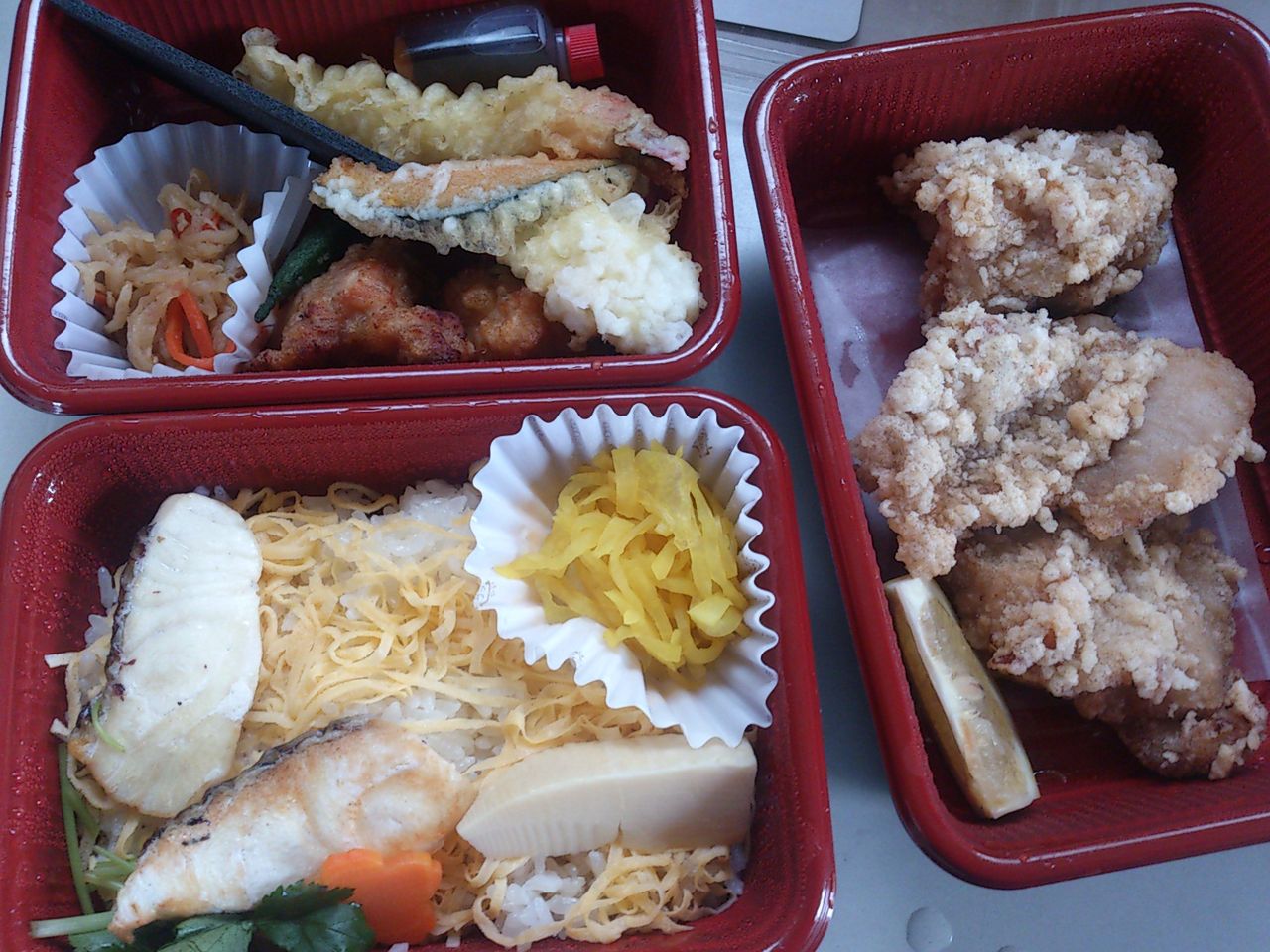 夢庵 鯛めしご飯弁当 極うま唐揚げ 東山水上行