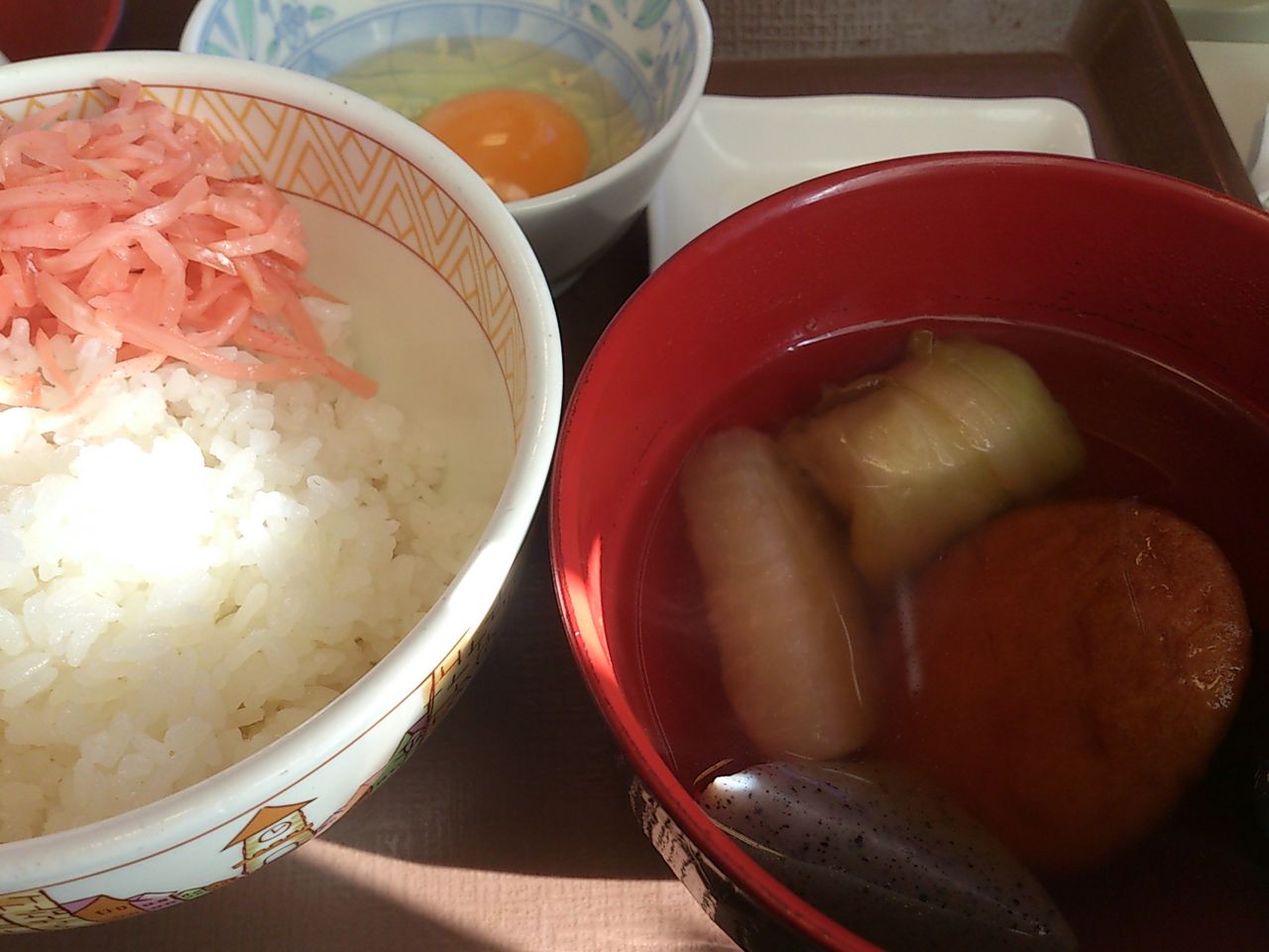 すき家 おでんたまごかけご飯定食 東山水上行 すき家 おでんたまごかけご飯定食 東山水上行