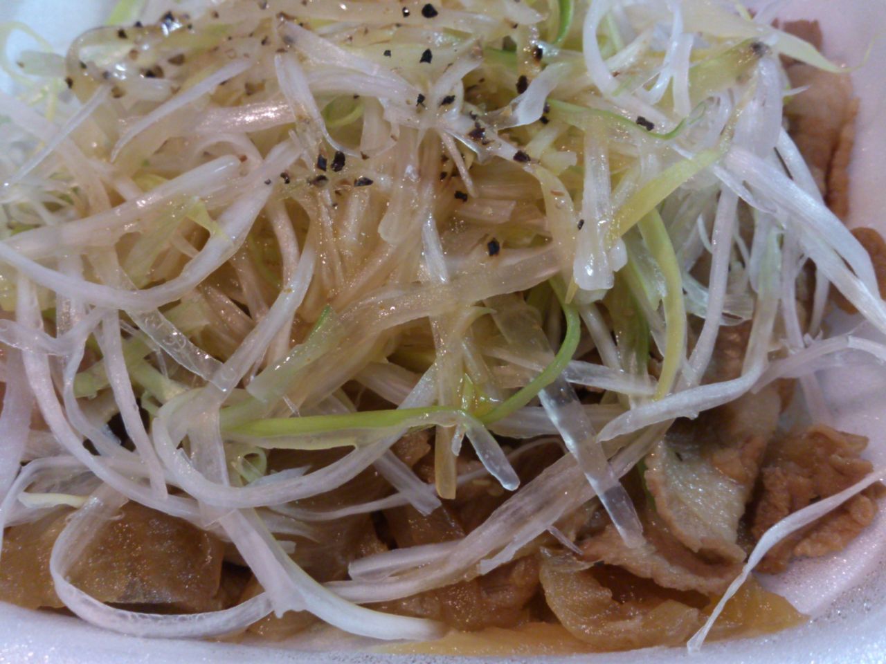 すき家 白髪ねぎ豚丼 東山水上行