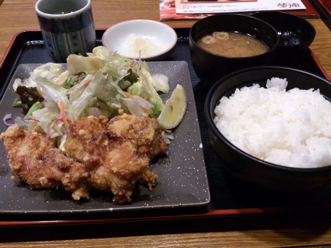 夢庵 唐揚げランチ 東山水上行 夢庵 唐揚げランチ 東山水上行