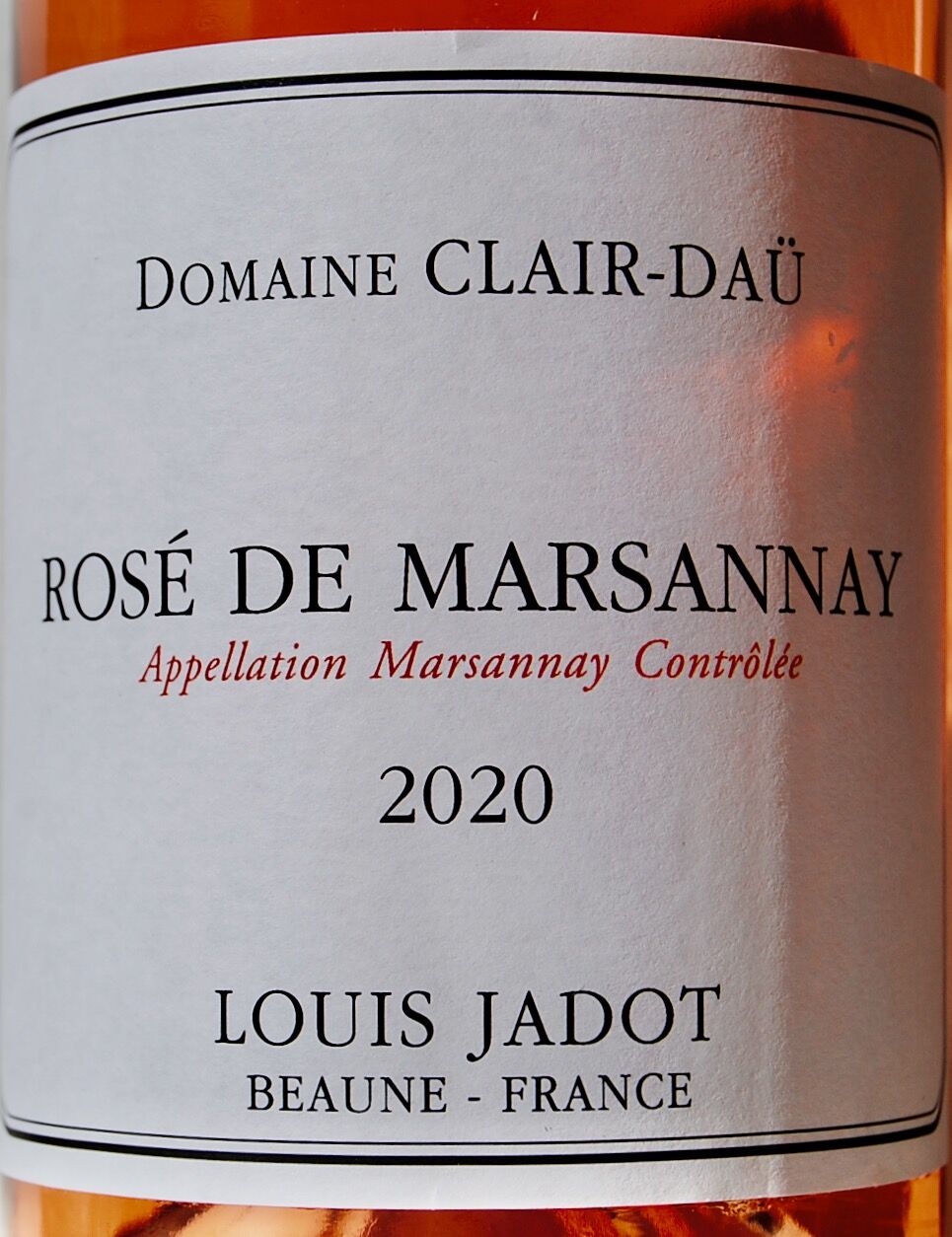 Clair-Dau (Louis Jadot), Rose de Marsannay, 2020 : ワイン飲んだくれ日記 Clair-Dau (Louis Jadot), Rose de Marsannay, 2020 : ワイン飲んだくれ日記