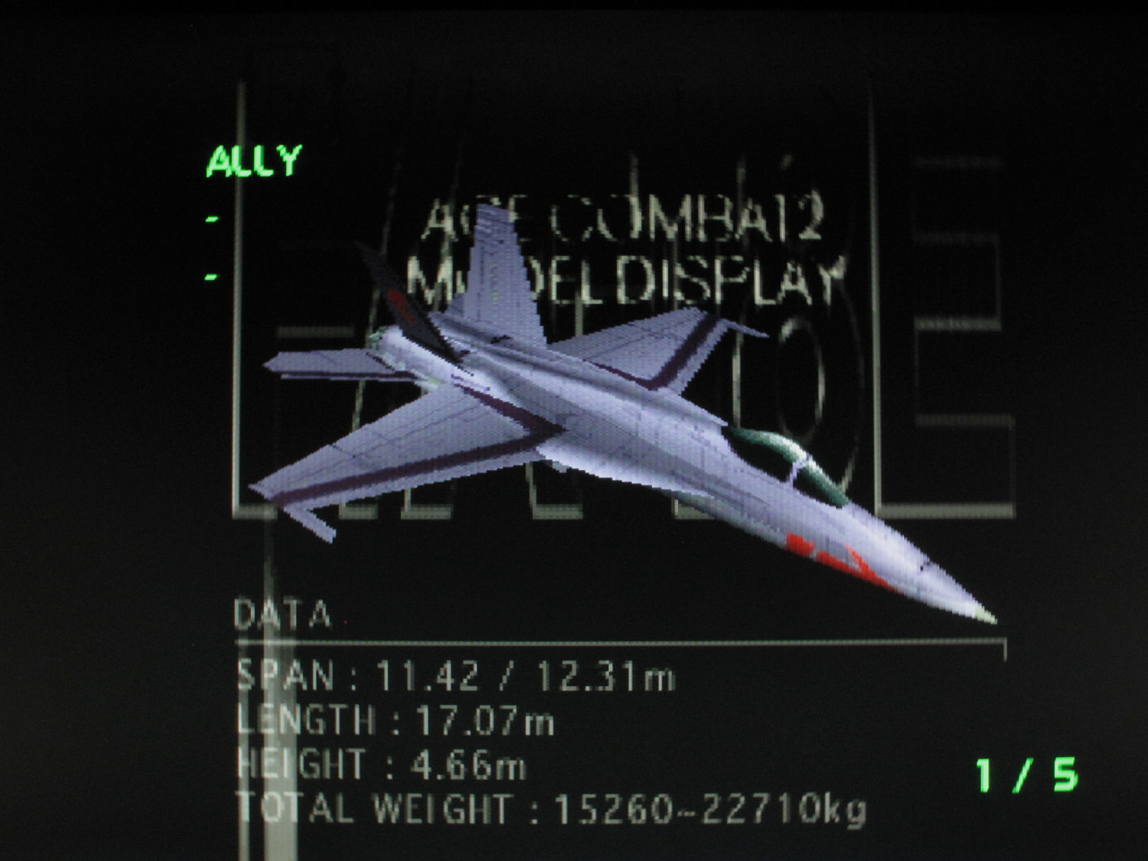 エースコンバット2 プレイヤー機全集 : WING9 Engage！