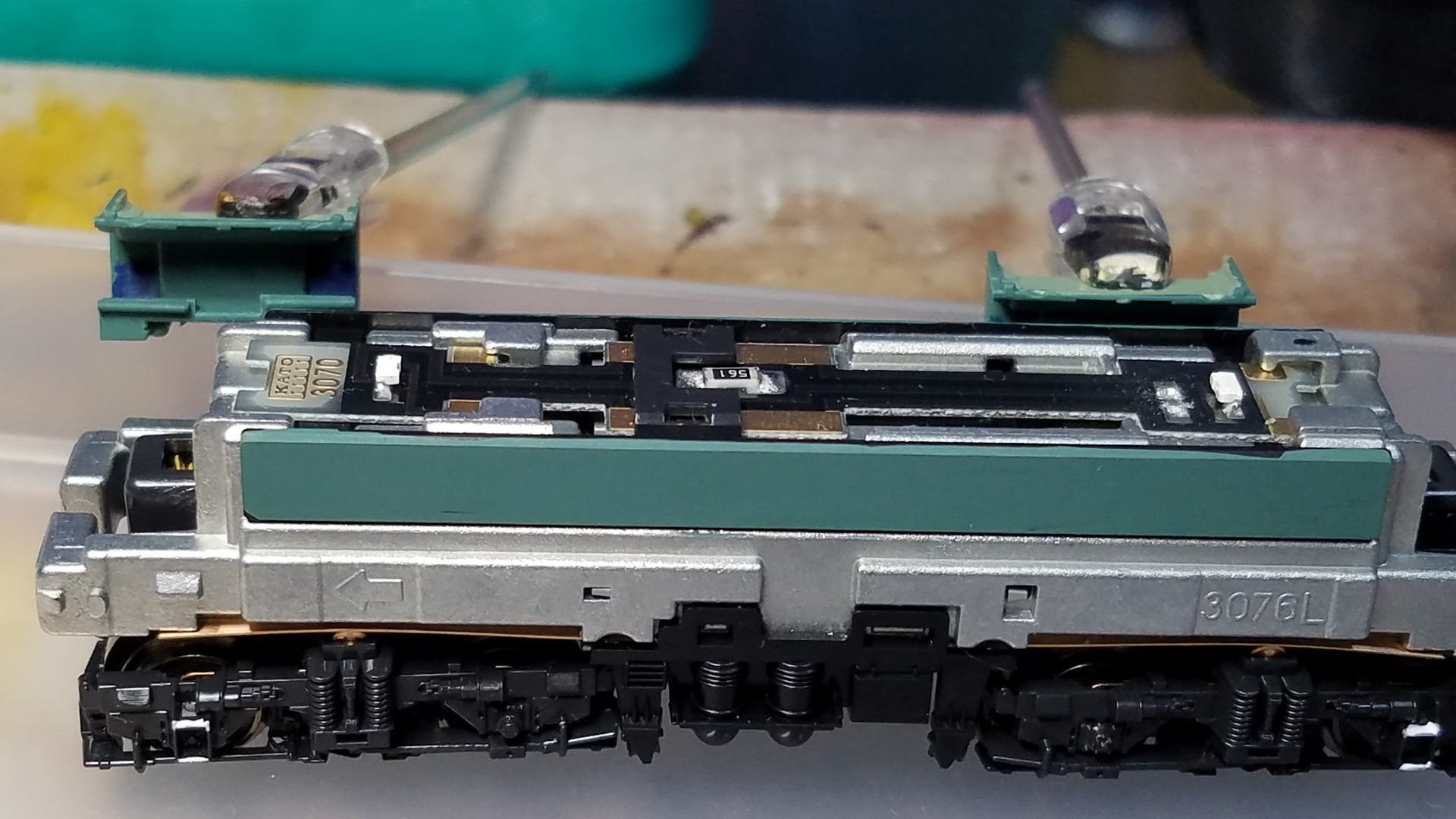 Kato3076-1 ED79をED75 758にする② : （仮称）東北本線 岩○機関区
