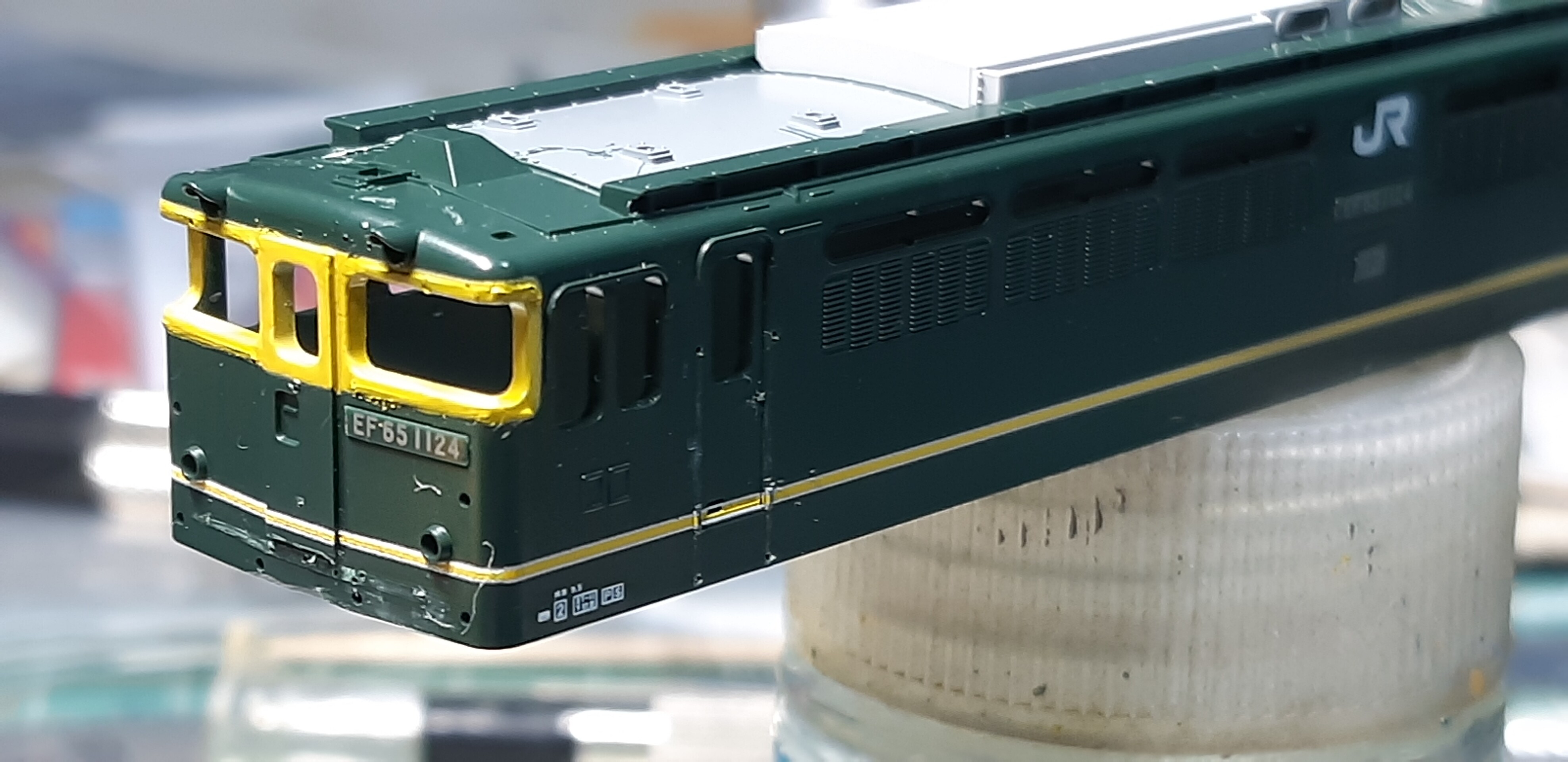 TOMIX 9165 EF65 1124 トワイライトEX色の精密加工 その③ TOMIX 9165 EF65 1124 トワイライトEX色の精密加工 その③