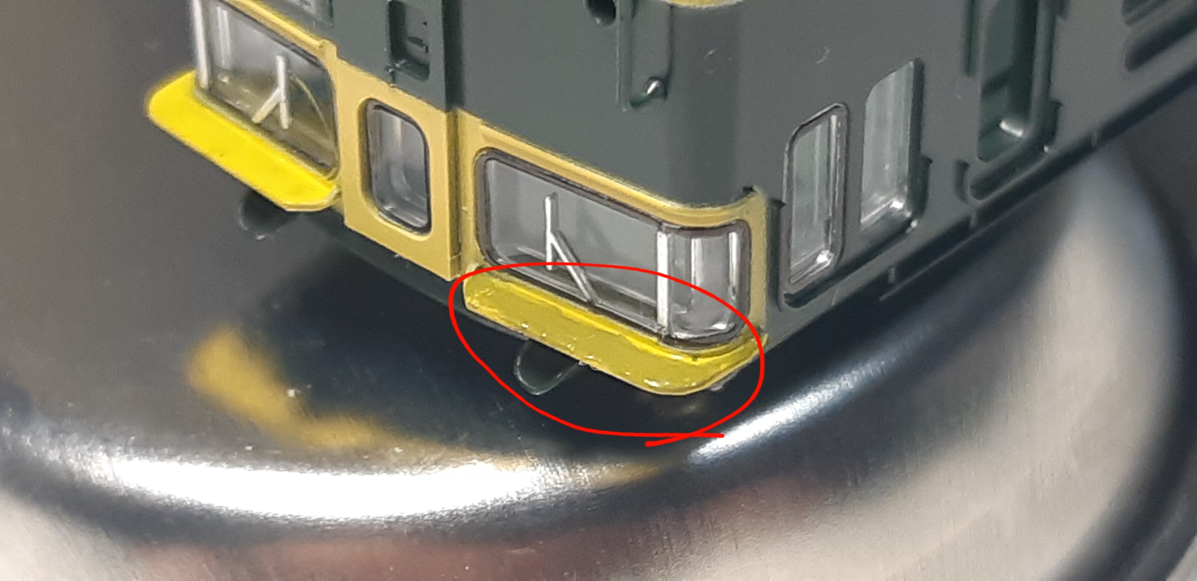 TOMIX 9165 EF65 1124 トワイライトEX色の精密加工 その③