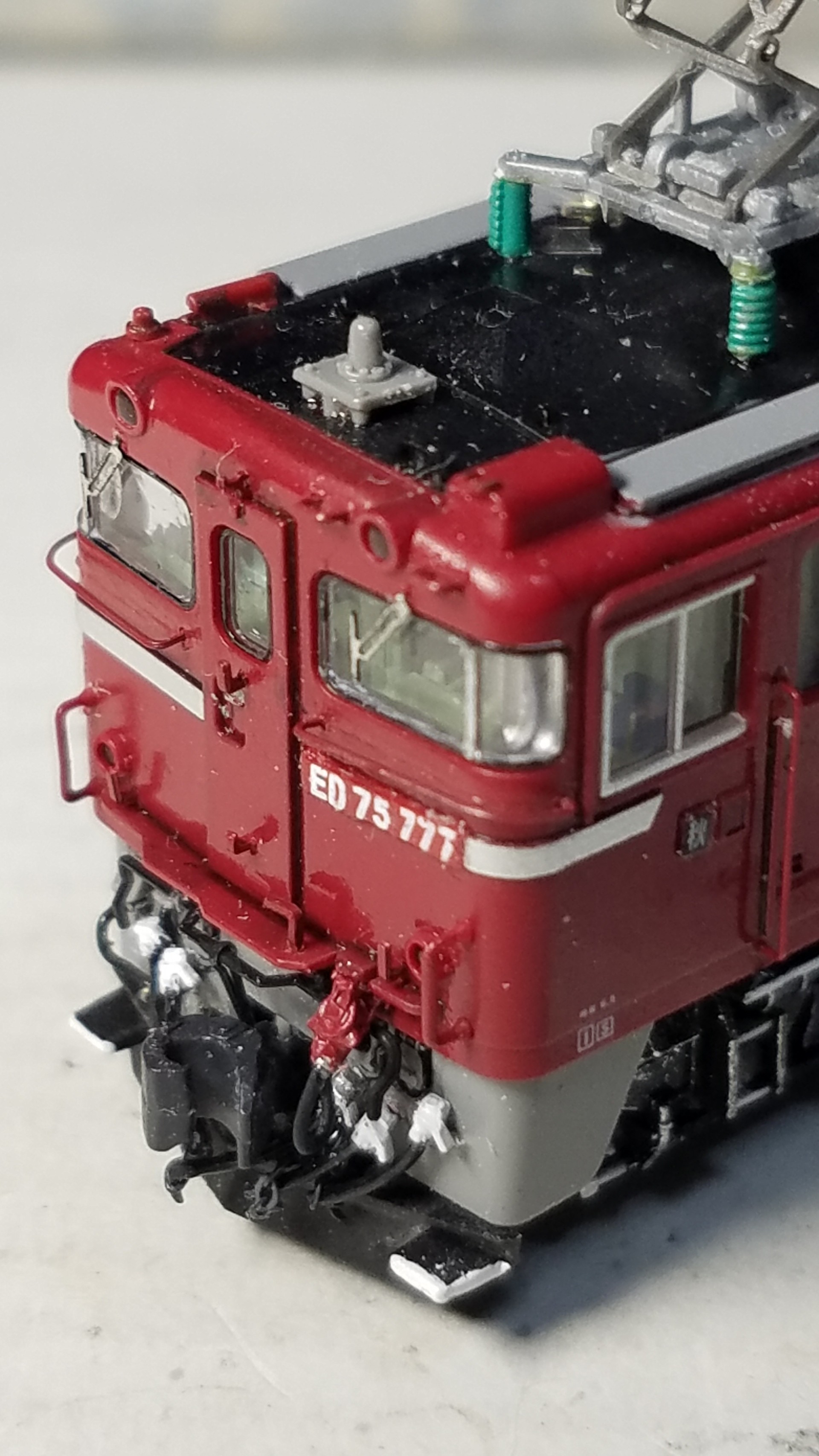 TOMIX 9154 ED75 700 前期形 サッシ窓 の追加加工整備 その③