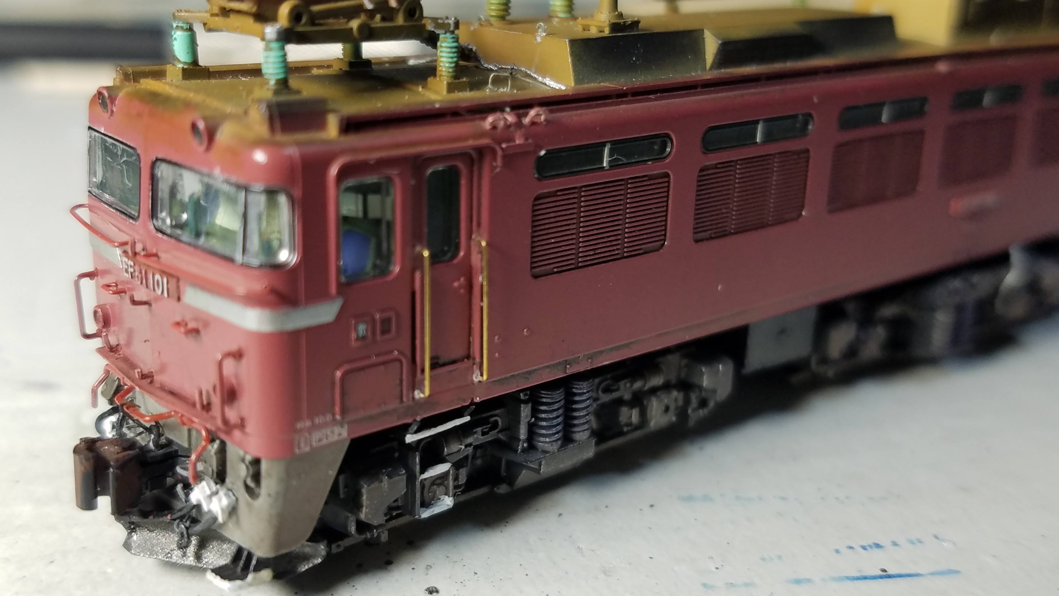 Kato 3066-3 EF81 一般色 敦賀運転派出の追加加工整備 その②