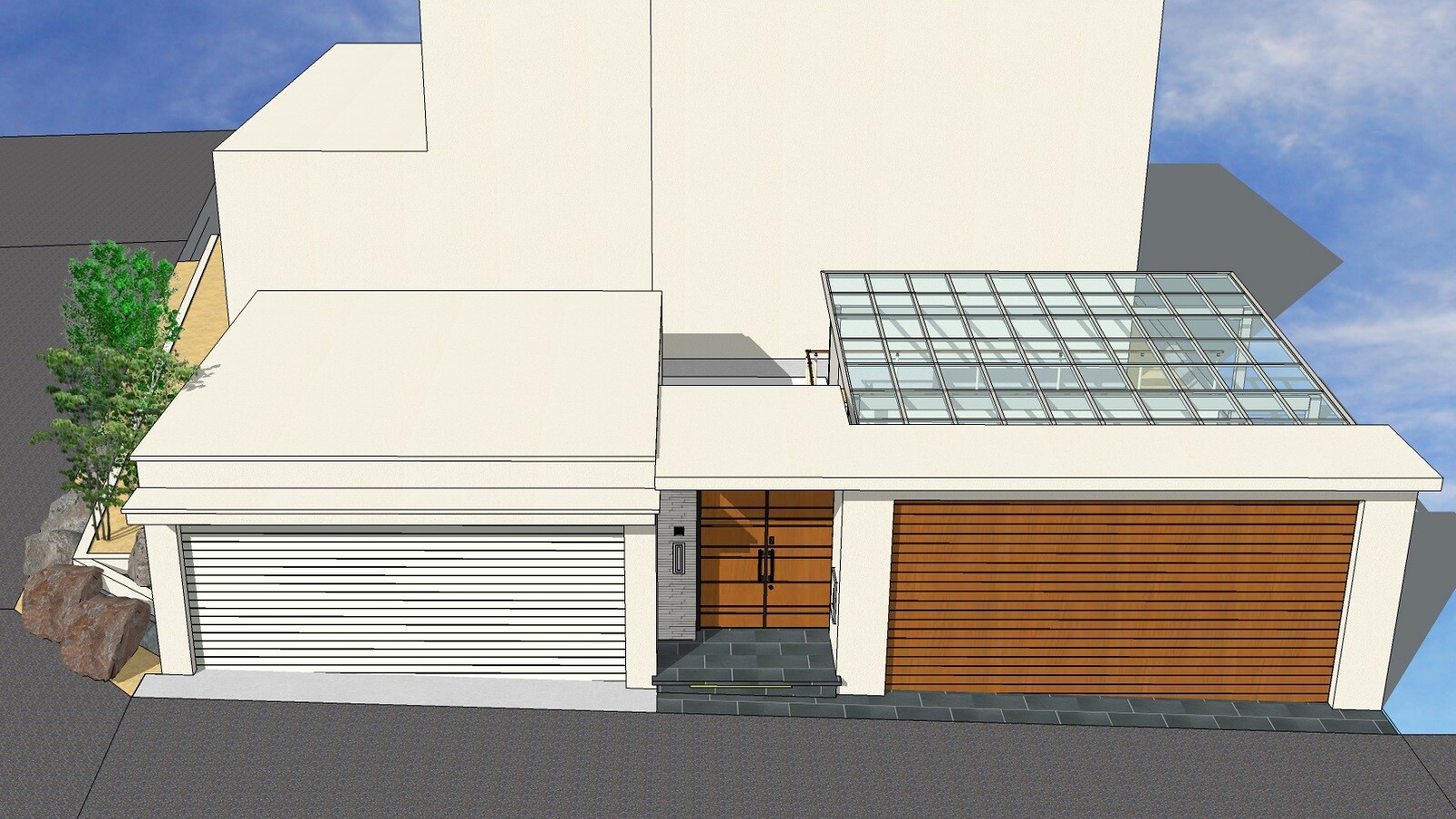 ガレージ 数寄屋門からガレージ ガレージにリフォーム 愛知県の外構ショップ Wise Gallery ワイズギャラリー エクステリア日記