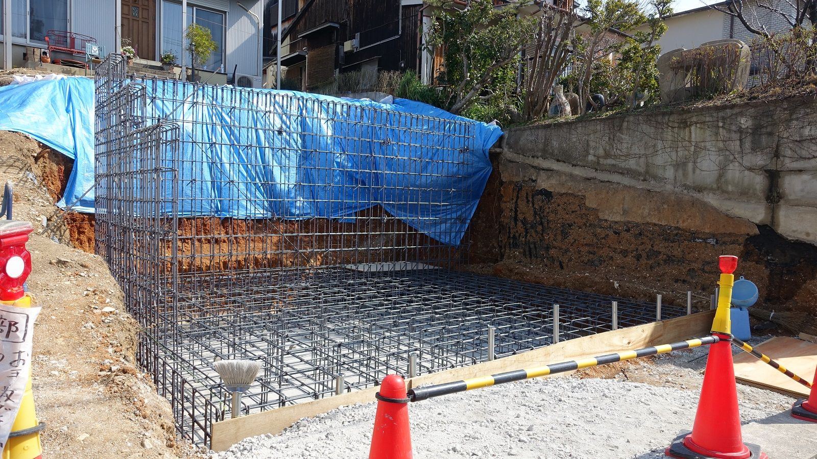 名古屋市瑞穂区 Rc擁壁の配筋工事の状況です 愛知県の外構ショップ Wise Gallery ワイズギャラリー エクステリア日記