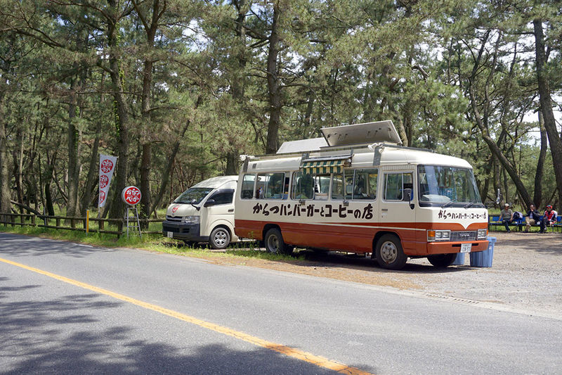 ビケ足場のダイワ 唐津営業所 名勝 虹の松原と唐津バーガー ビケメン スタイル