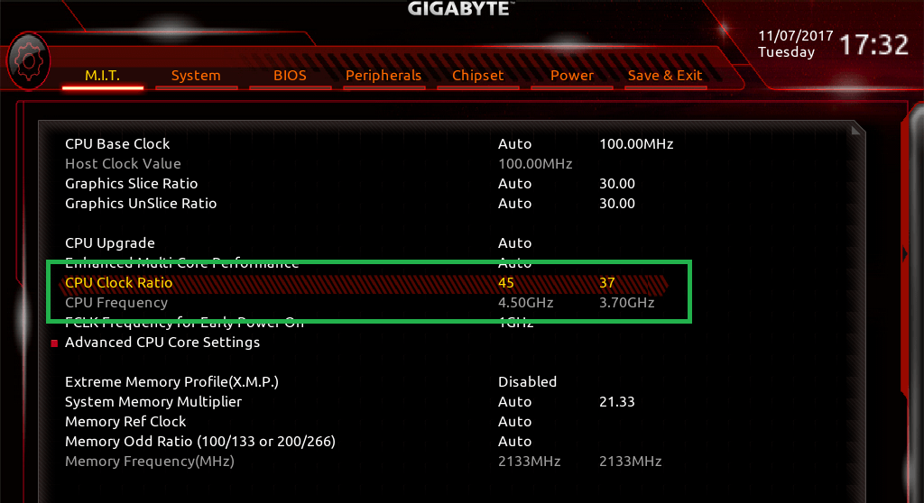 GIGABYTE Z370 AORUS Gaming 7_BIOS_OC_2