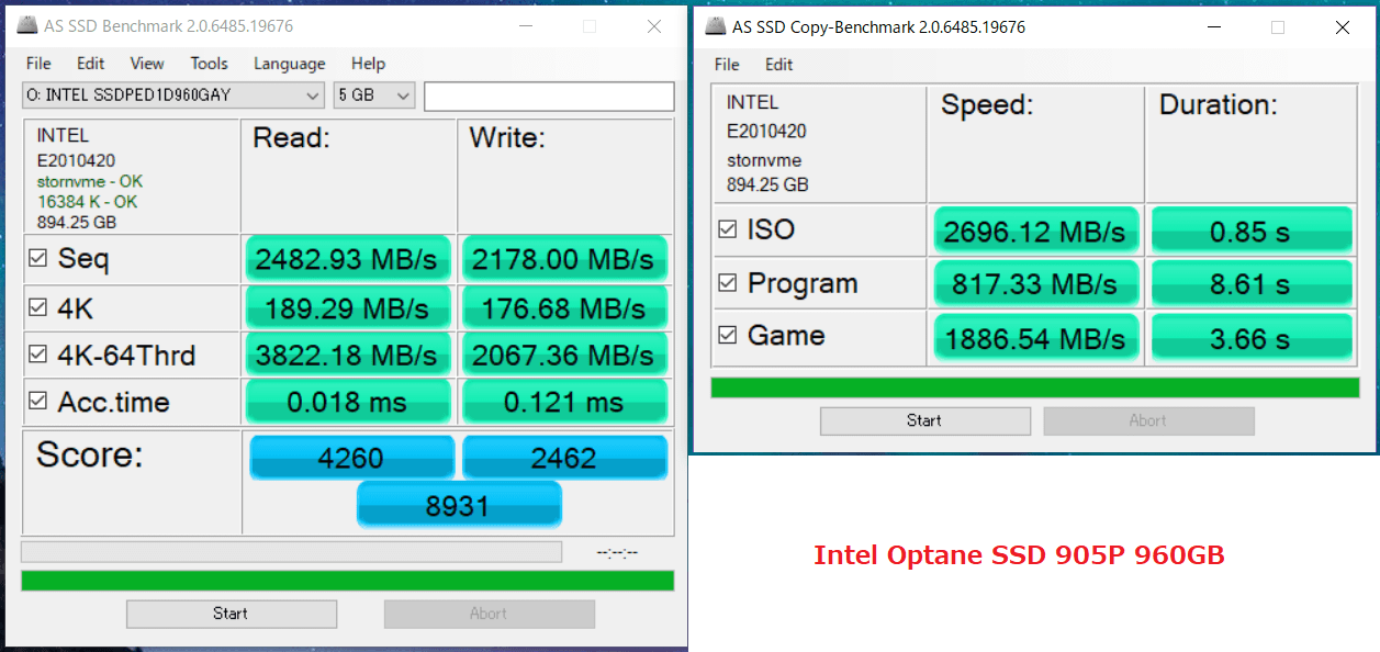 Intel Optane SSD 905P 960GB_AS