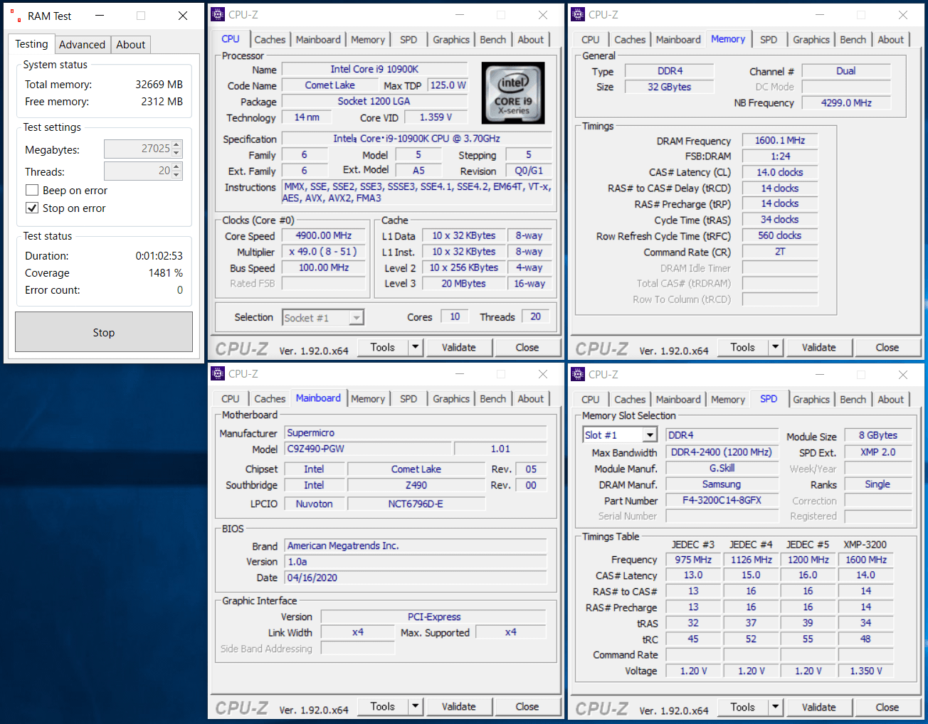 SuperO C9Z490-PGW_OC-test_ramtest
