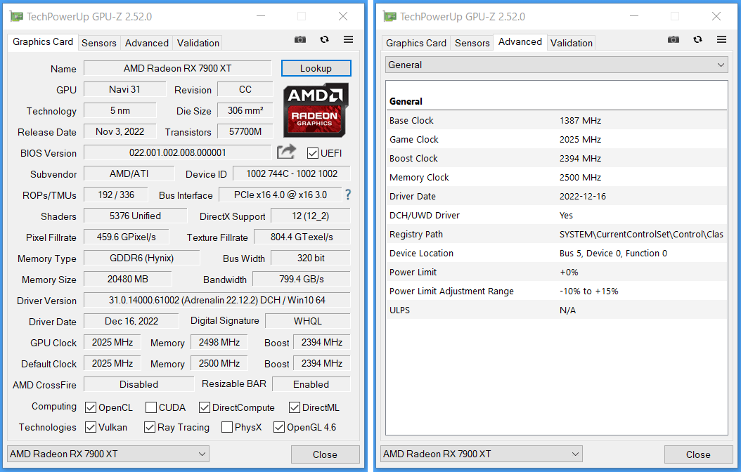 AMD Radeon RX 7900 XTX Reference_GPU-Z