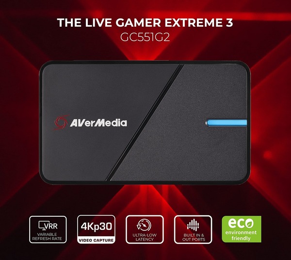 Avermedia Live Gamer Extreme 3」が発売。VRRにも対応 : 自作とゲームと趣味の日々
