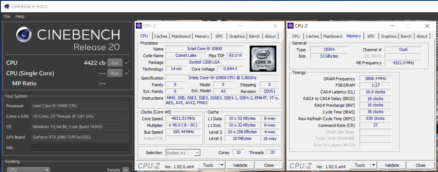 Intel Core i9 10900_cinebench-R20