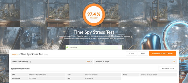 Palit GeForce RTX 2060 6GB StormX OC_TimeSpy Stress Test