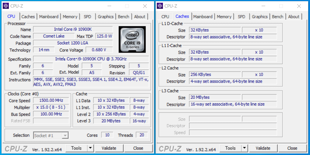 G-Master Hydro Z490_Core i9 10900K_CPU-Z