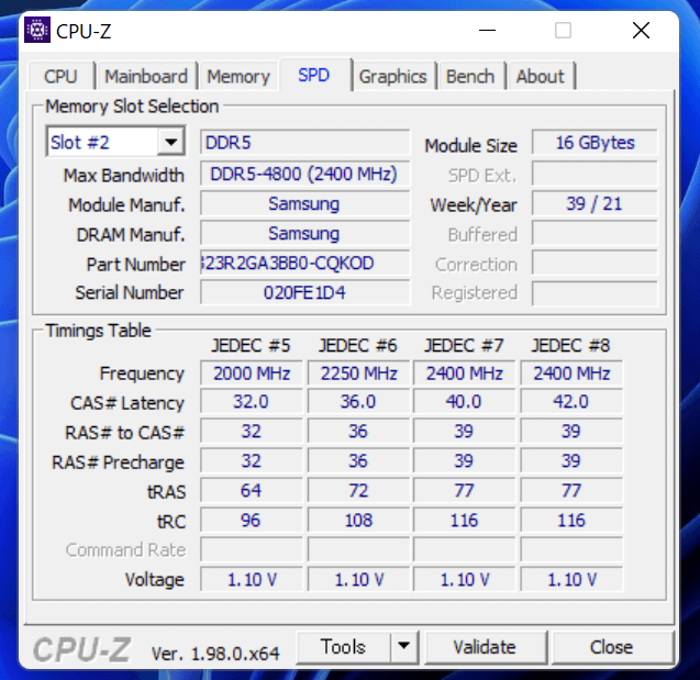 ASUS DDR5 U-DIMM 32GB KIT_spec