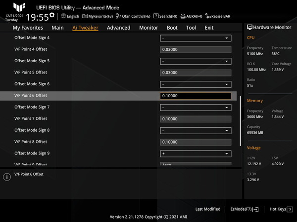 ASUS TUF GAMING Z690-PLUS WIFI D4_OC-test_BIOS_12900K_VFc (4)