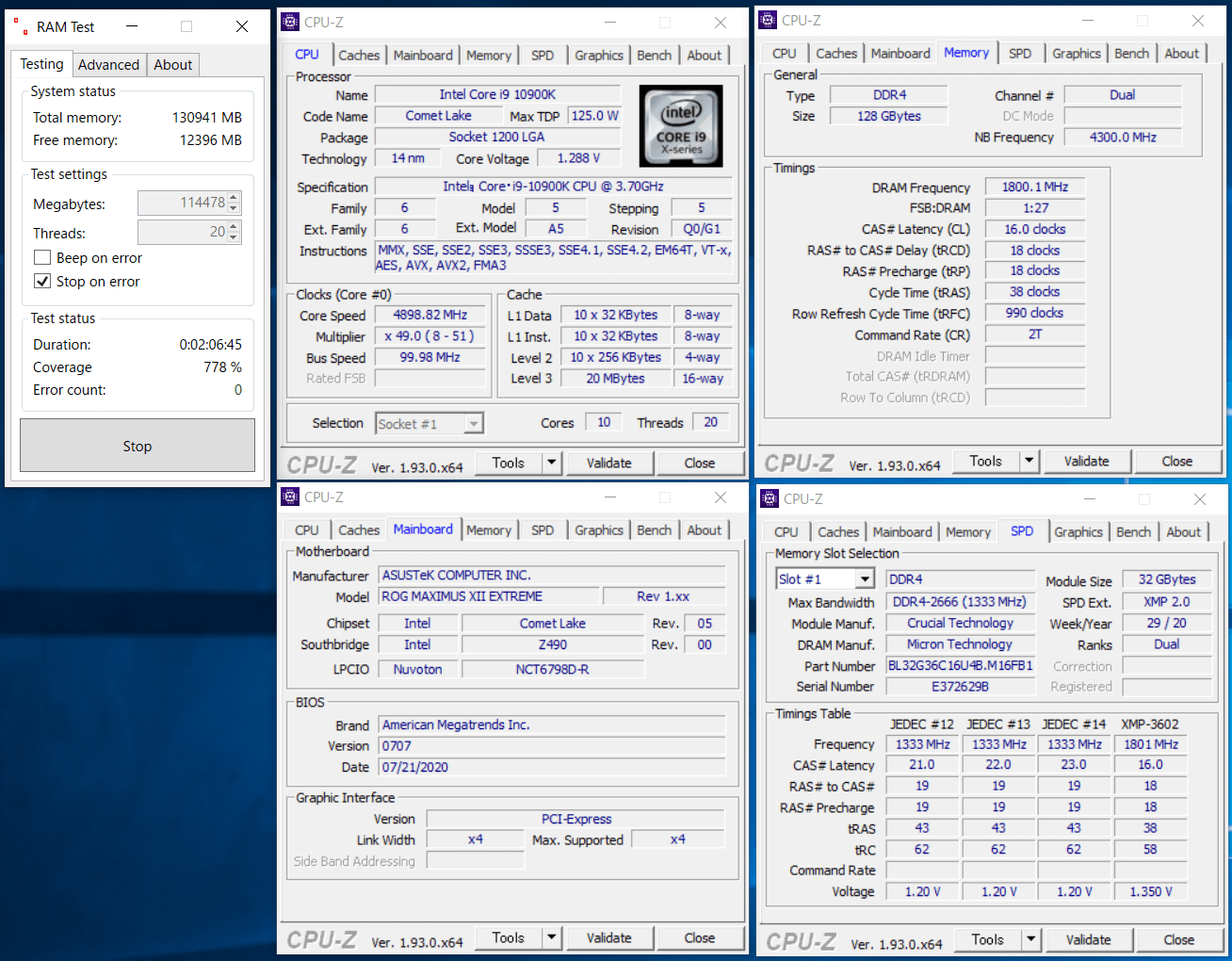 Crucial Ballistix BL2K32G36C16U4B_Z490_x2_ramtest