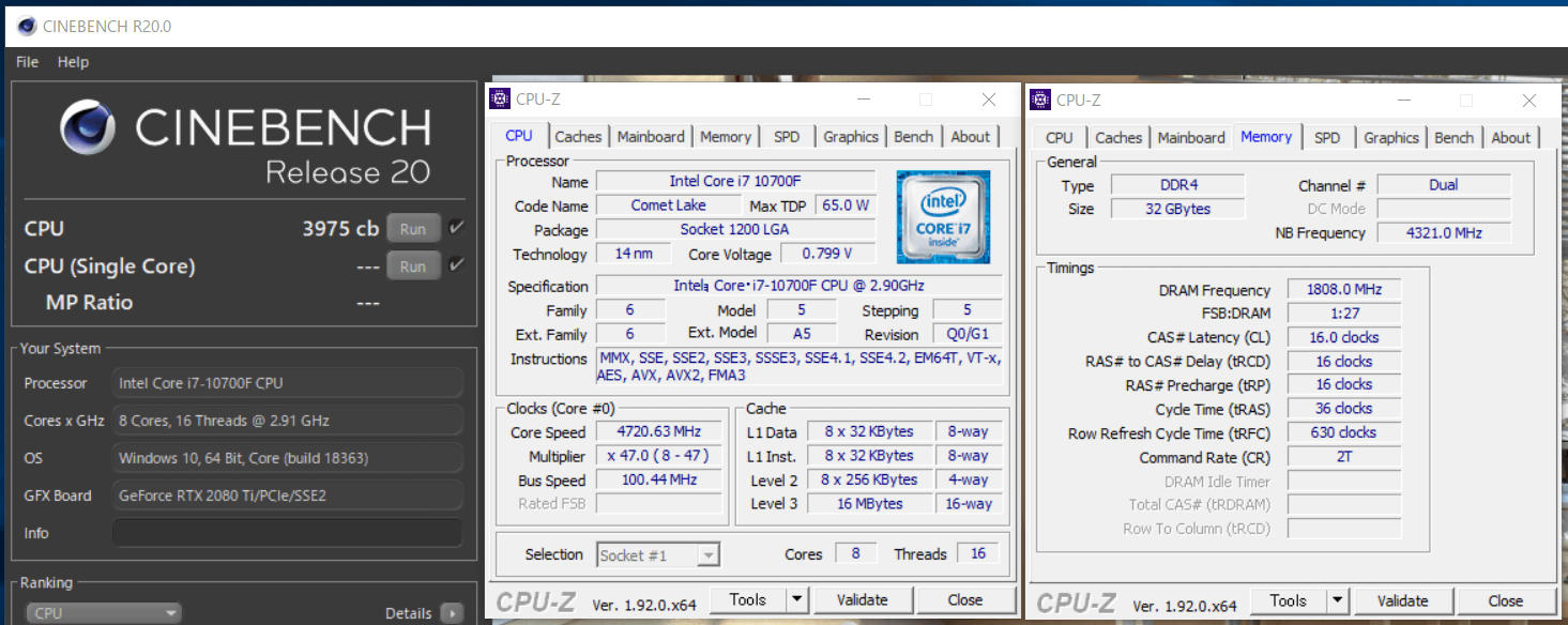Intel Core i7 10700F_cinebench-R20