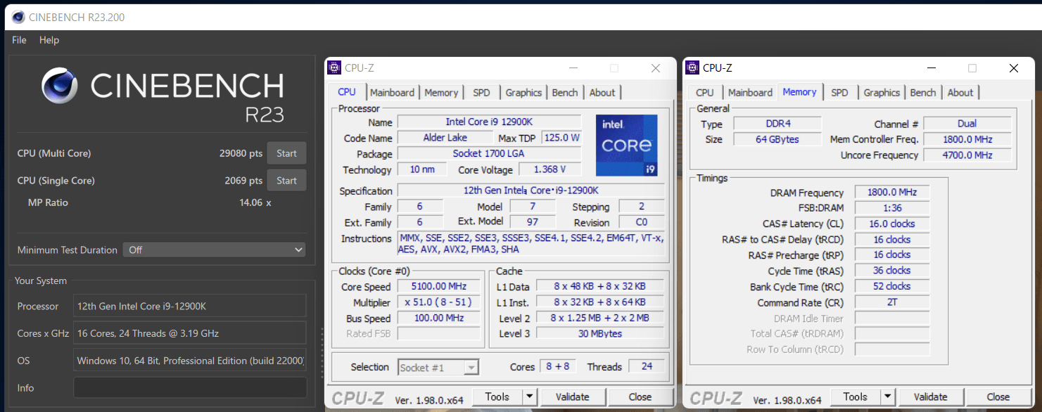 ASUS TUF GAMING Z690-PLUS WIFI D4_12900K_VFc_cinebench-r23