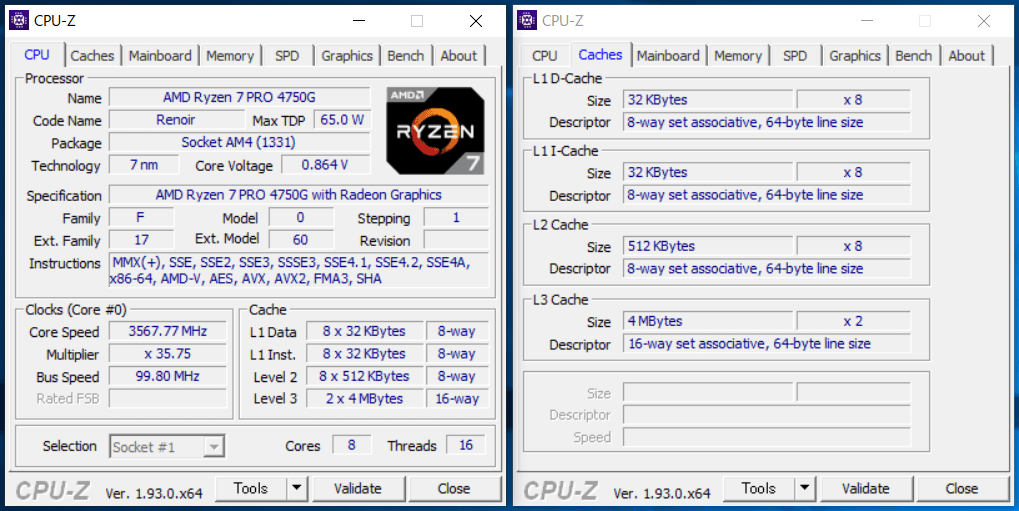AMD Ryzen 7 PRO 4750G_CPU-Z