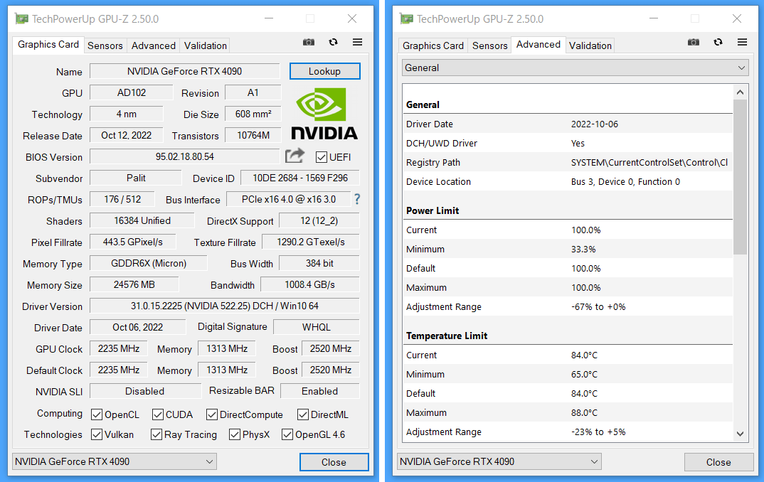 Palit GeForce RTX 4090 GameRock OC_GPU-Z_QM