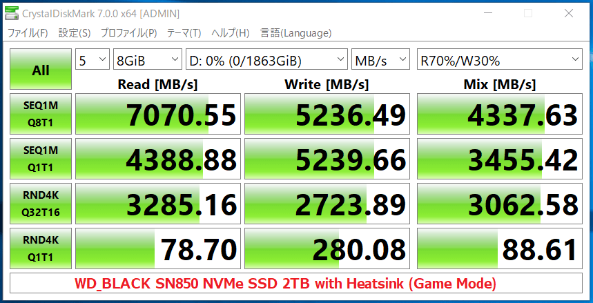 WD_BLACK SN850 NVMe SSD 2TB with Heatsink-Game Mode_CDM7