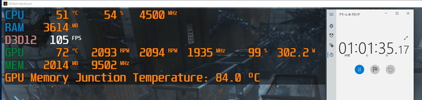 ZOTAC GAMING GeForce RTX 3070 Ti AMP Holo_stress