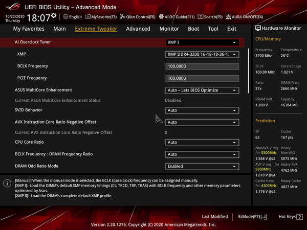 Thermaltake TOUGHRAM RGB R009D408GX2-3200C16A_Z490_BIOS