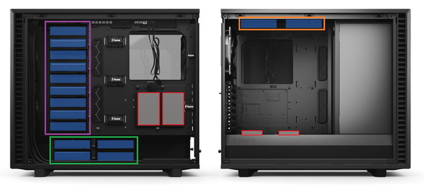 Fractal Design Define 7_strage-layout