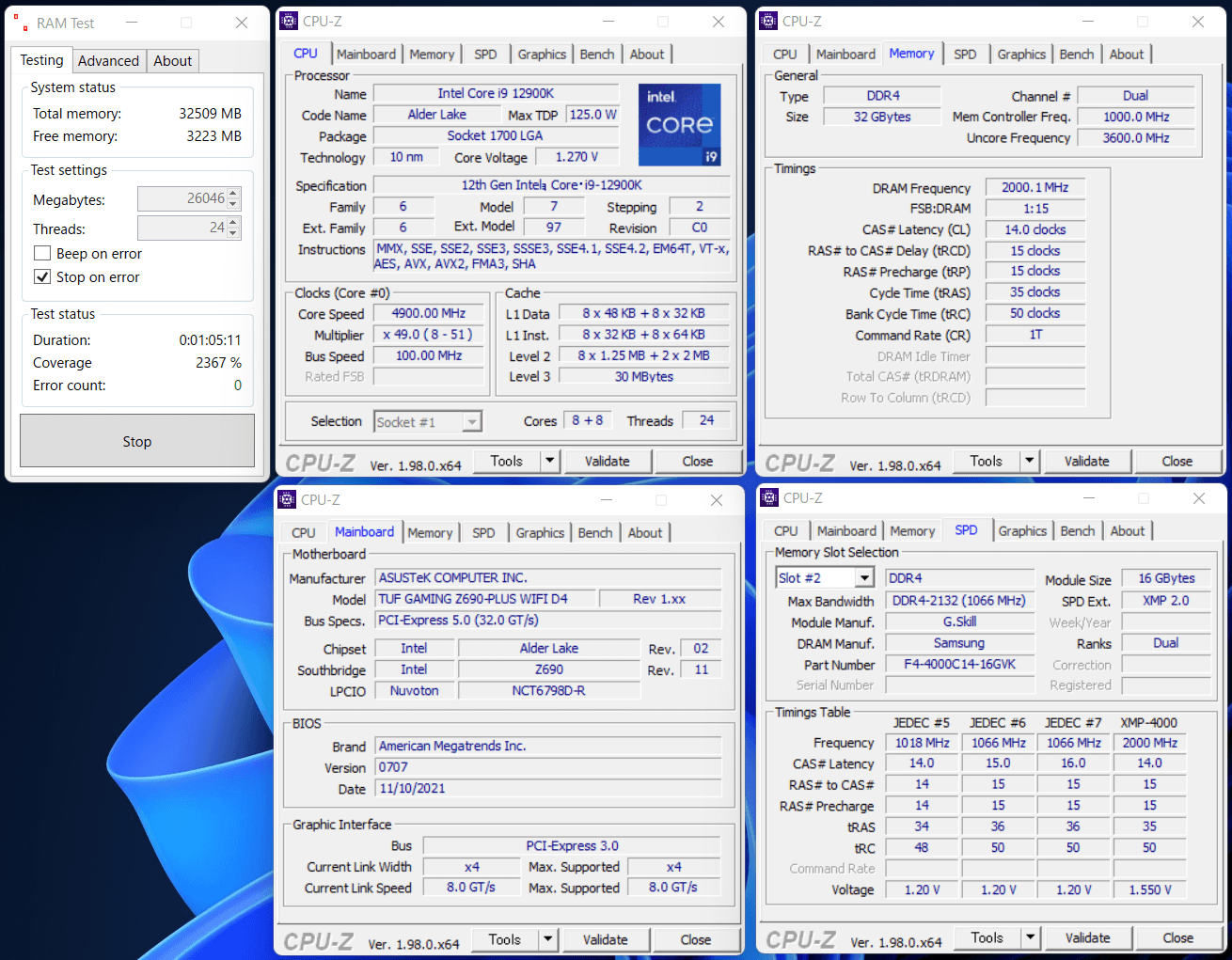 F4-4000C14D-32GVK_Z690_ASUS TUF_4000C14G2