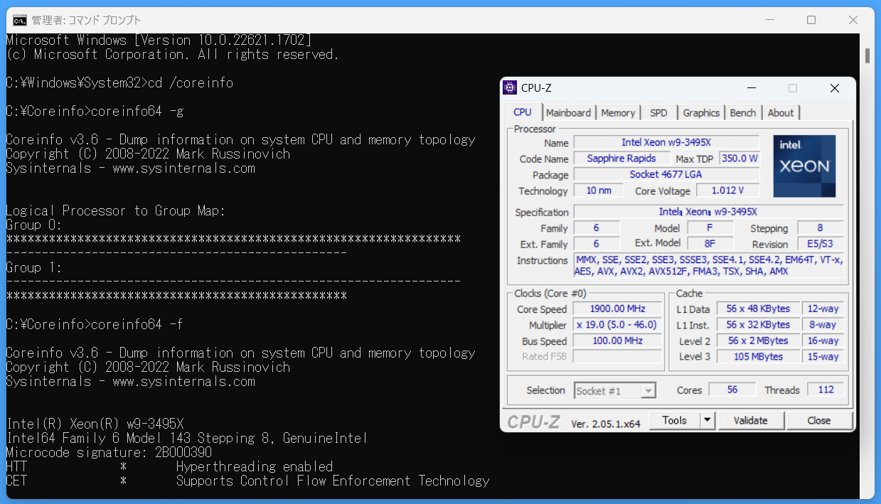 Intel Xeon w9-3495X_Processor Group