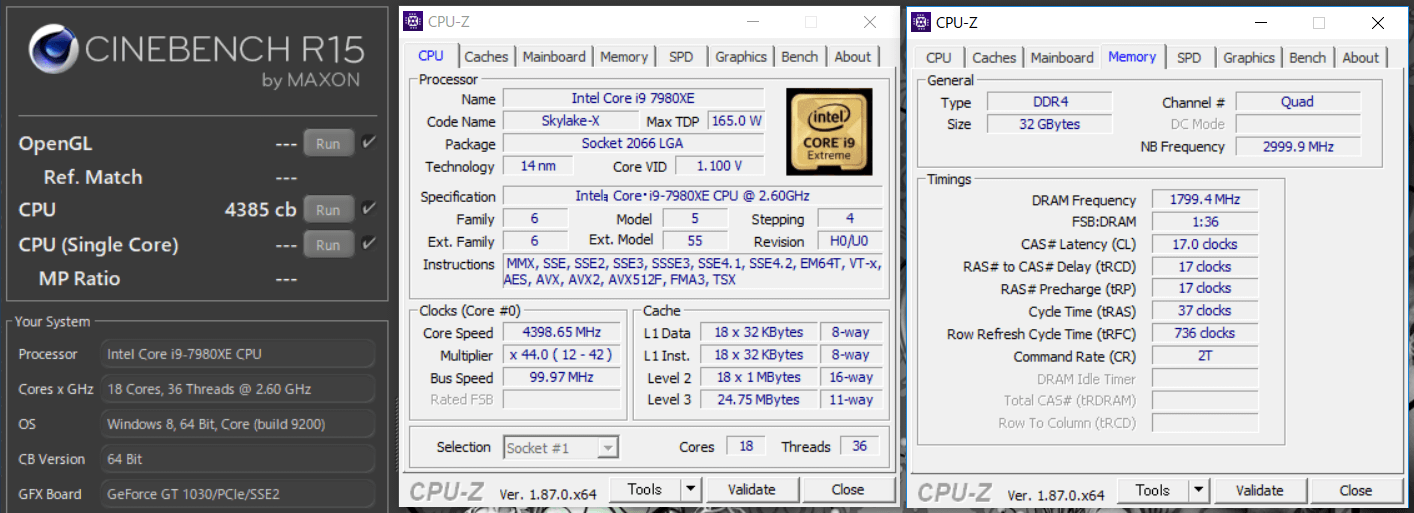 MSI MEG X299 CREATION_7980X_OC test_cinebench