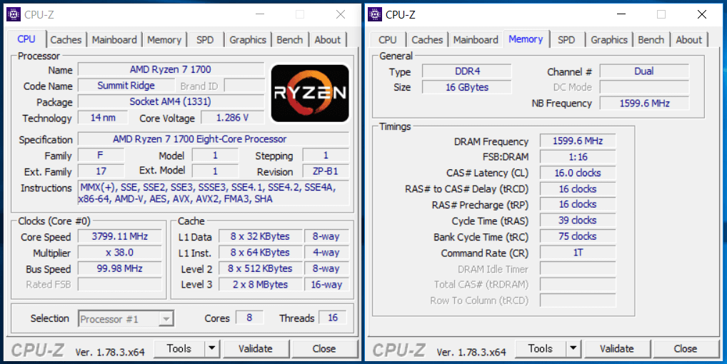 Ryzen 7 1700 memory oc3200