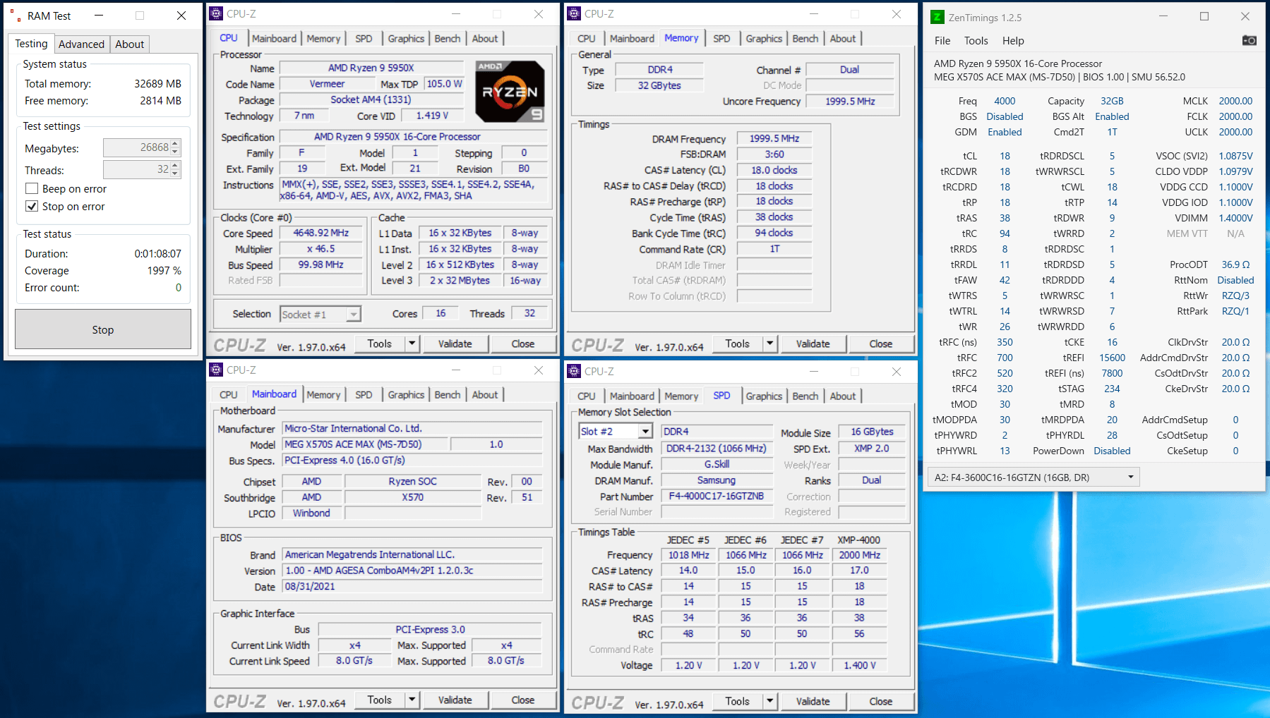 MSI MEG X570S ACE MAX_5950X_4000MHz_C18_ramtest