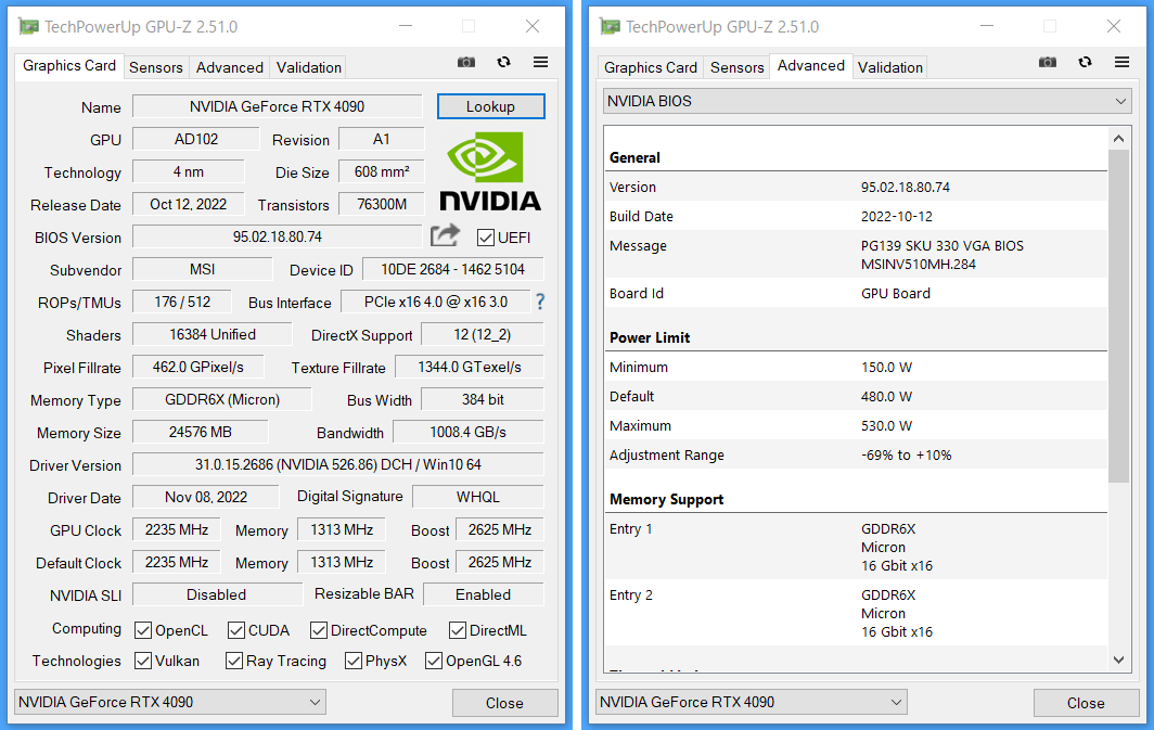 MSI GeForce RTX 4090 SUPRIM LIQUID X 24G_GPU-Z_GM