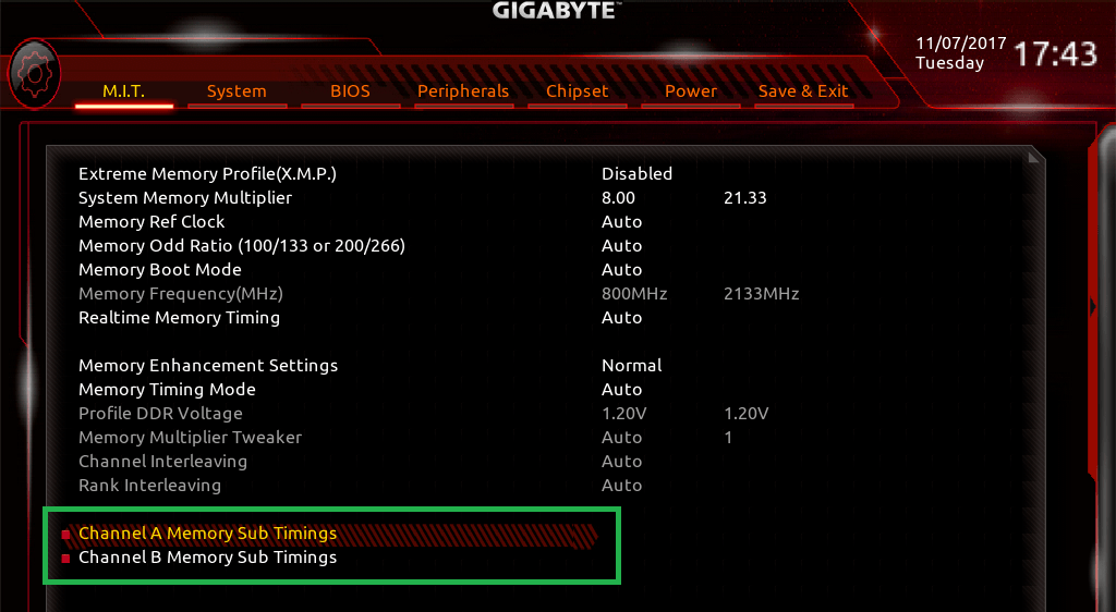 GIGABYTE Z370 AORUS Gaming 7_BIOS_OC_11