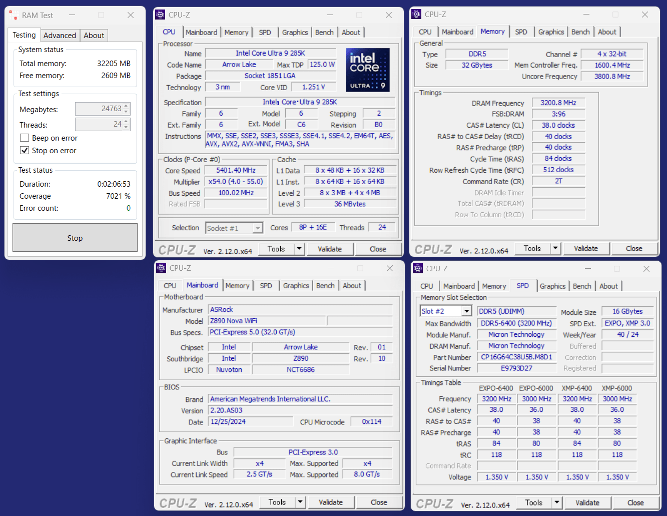 ASRock Z890 Nova WiFi_CPO_16GBx2_6400-C38_RT
