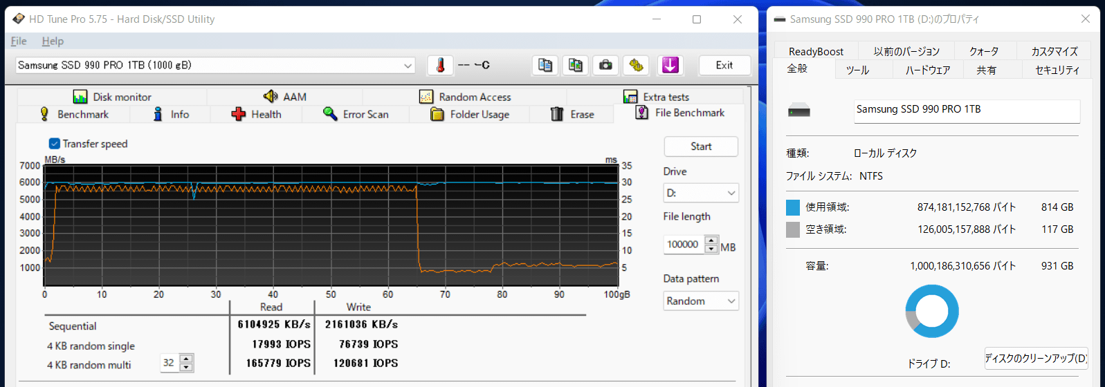 WD BLACK SN850X 4TB_SLC_100GB-Free