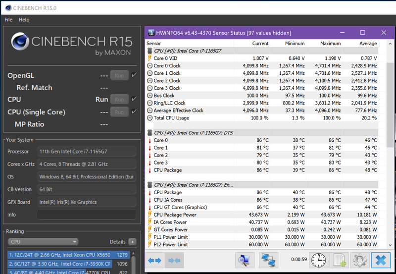 Surface Pro 7+_Core i7 1165G7_Clock_all core-boost_PL2