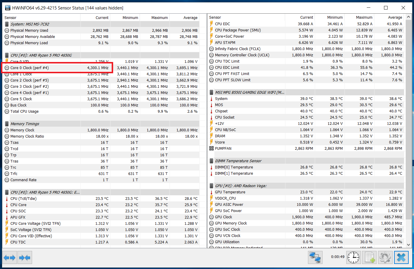 AMD Ryzen 5 PRO 4650G_Boost-Clock_Single