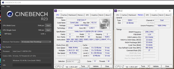 MSI GS66 Stealth_Core i7 10870H_CinebenchR23