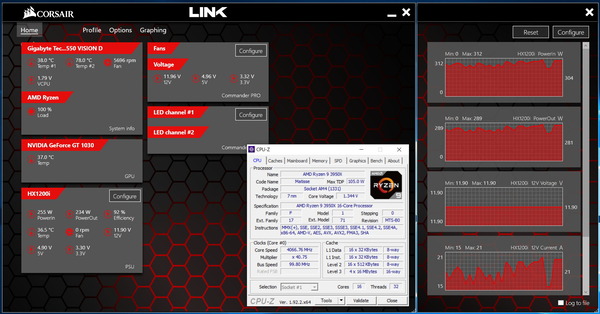 GIGABYTE B550 VISION D_OC Test_power
