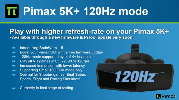 Pimax 5K+ 120Hz Mode