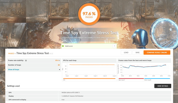 Palit GeForce RTX 3090 Ti GameRock OC_TimeSpy Stress Test